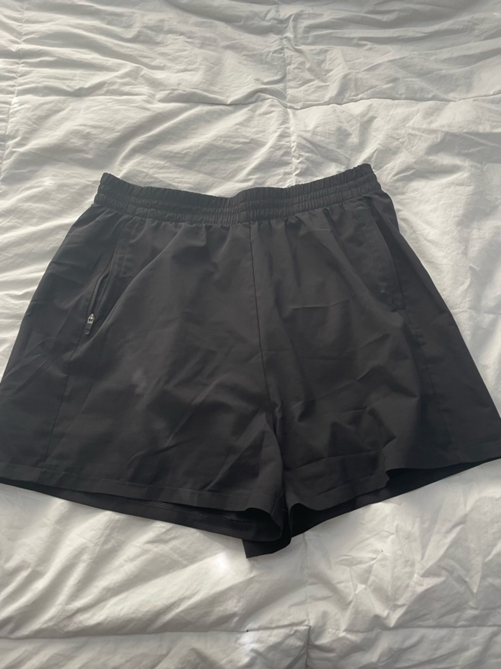 Gymshark Black Women's Athletic Shorts with Zip Pocket